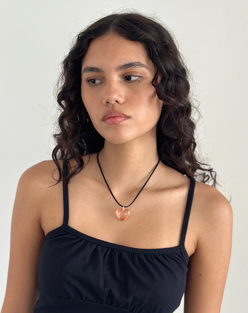 Collar Corazón de Cristal Rosa Mimi