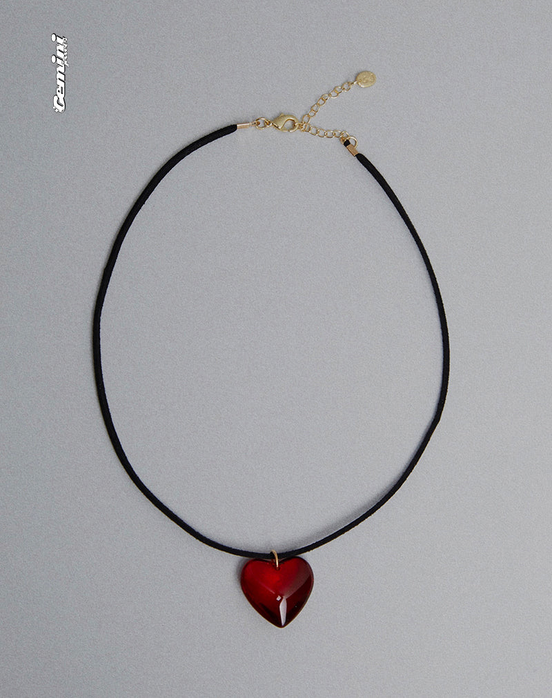 Imagen de Mimi Glass Heart Necklace de Gemini Jewels