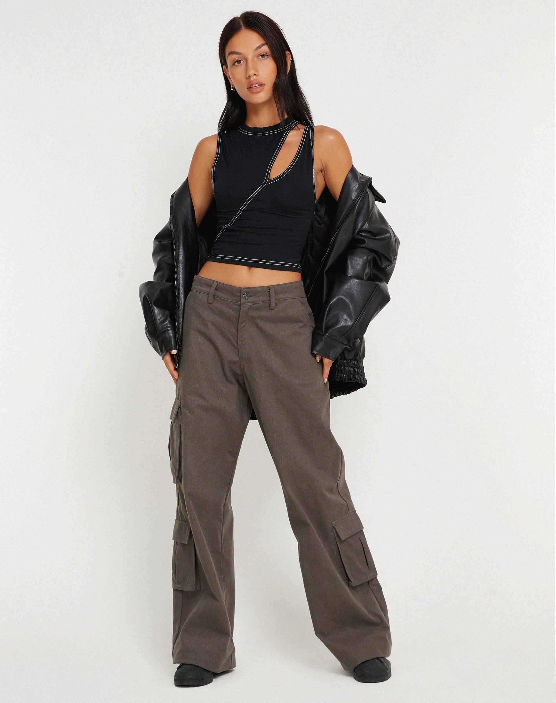 imagen de Min Cutout Crop Top en Negro