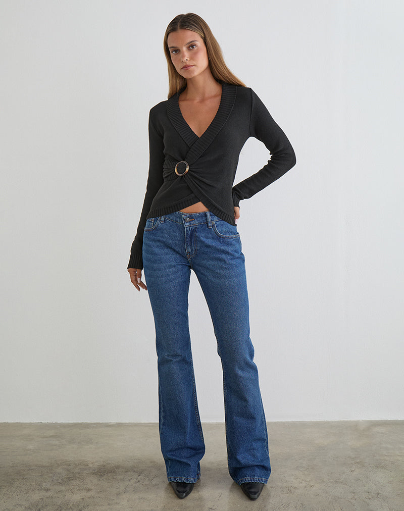 Imagen de Minara Top con hebilla de resina en punto negro