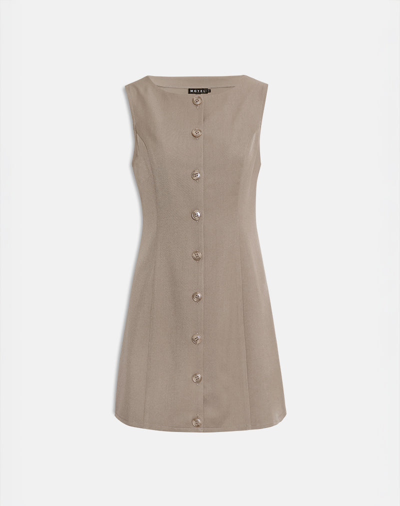 Imagen del minivestido Mirina de sastrería Topo