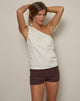 Imagen de Miringa Top de una manga en Candy Stripe Amarillo