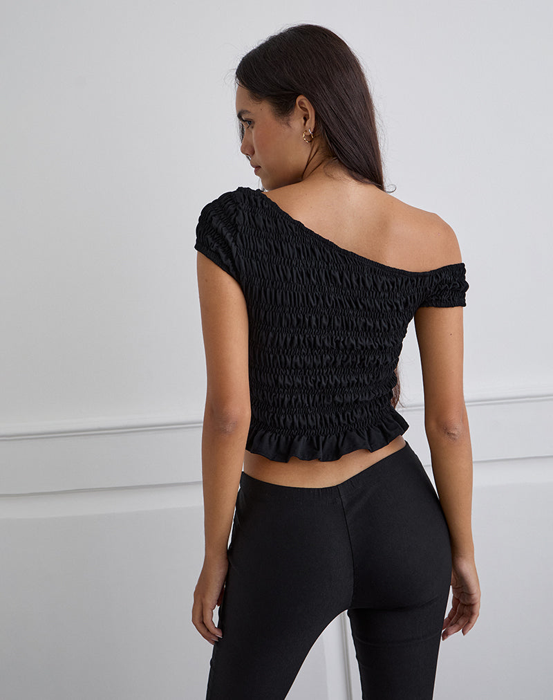 Imagen de Mirita Shirred Top en Negro