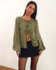 Imagen de Modeta Tie Top en Grunge Floral Caqui
