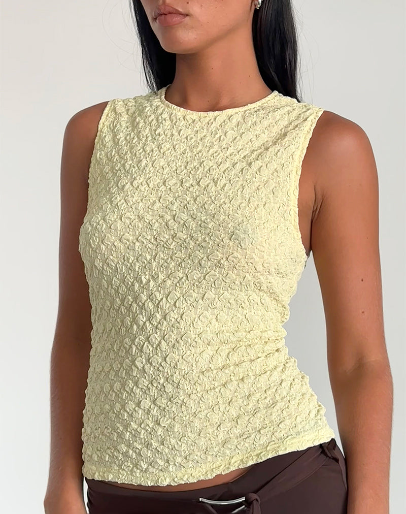 Imagen de Mohala Top en Punto Burbuja Amarillo Suave
