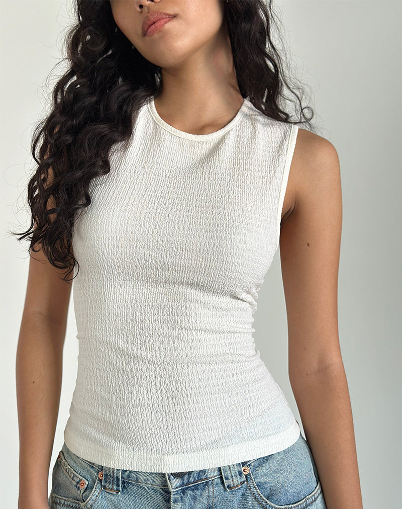 Imagen de Mohala Top en Crinkle Ivory