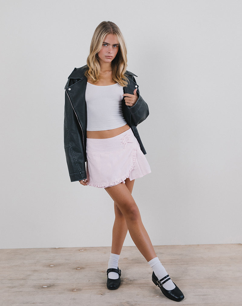 Imagen de la minifalda Monana Wrap en rosa claro