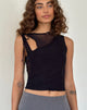 Imagen de Moni Tie Tank Top in Mesh Negro