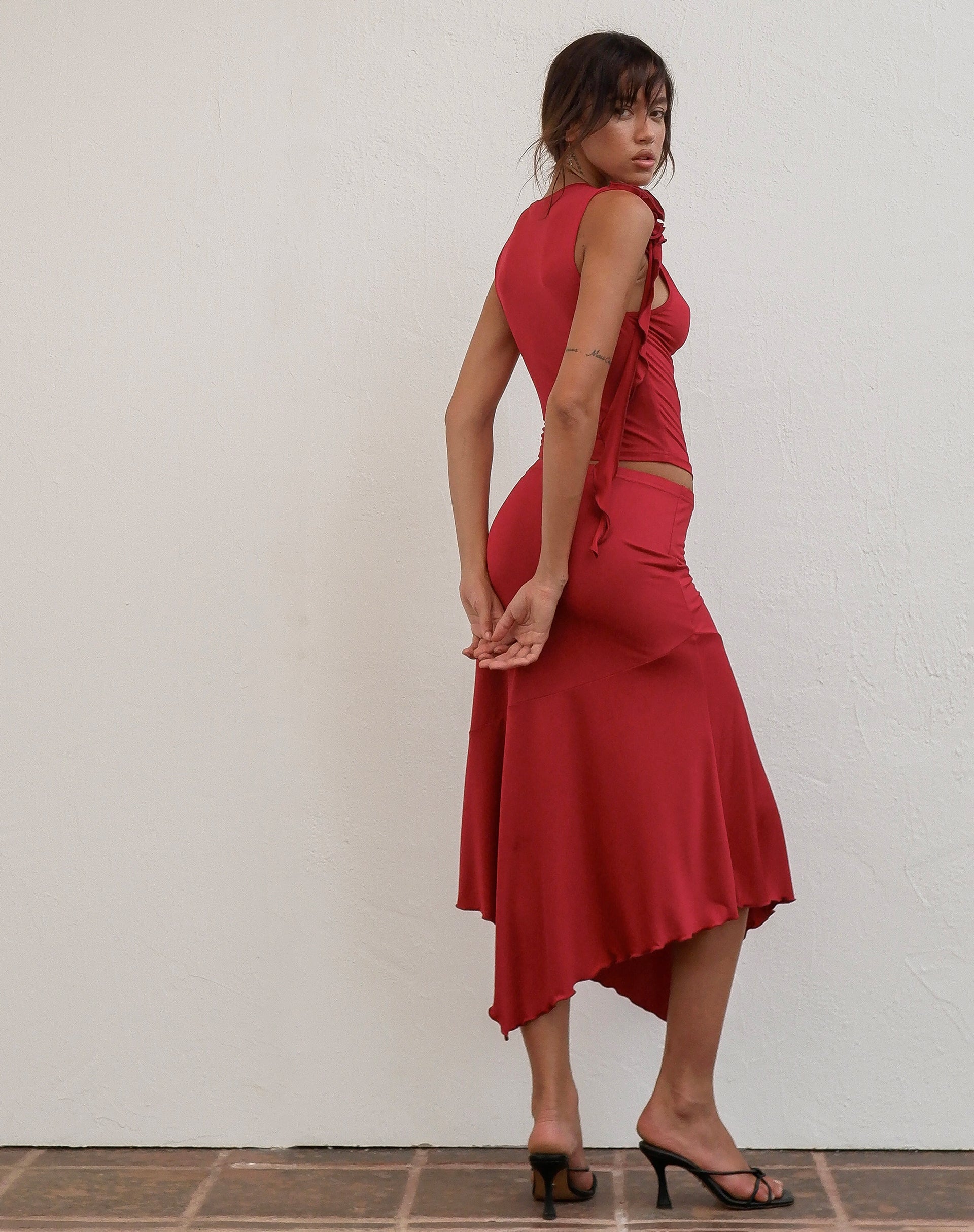Imagen de Morena Rosette Top en Rojo