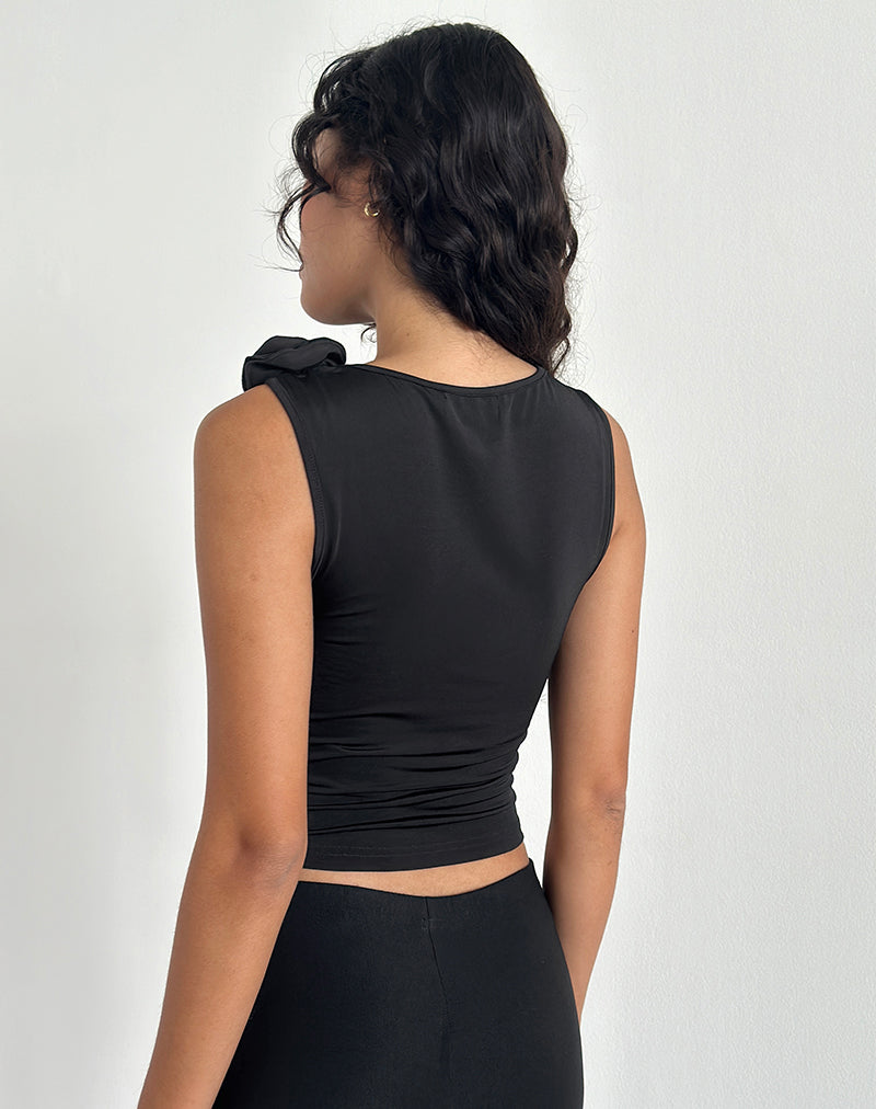 Imagen de Morena Rosette Top en Negro