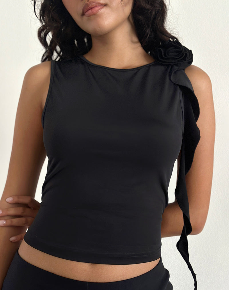 Imagen de Morena Rosette Top en Negro