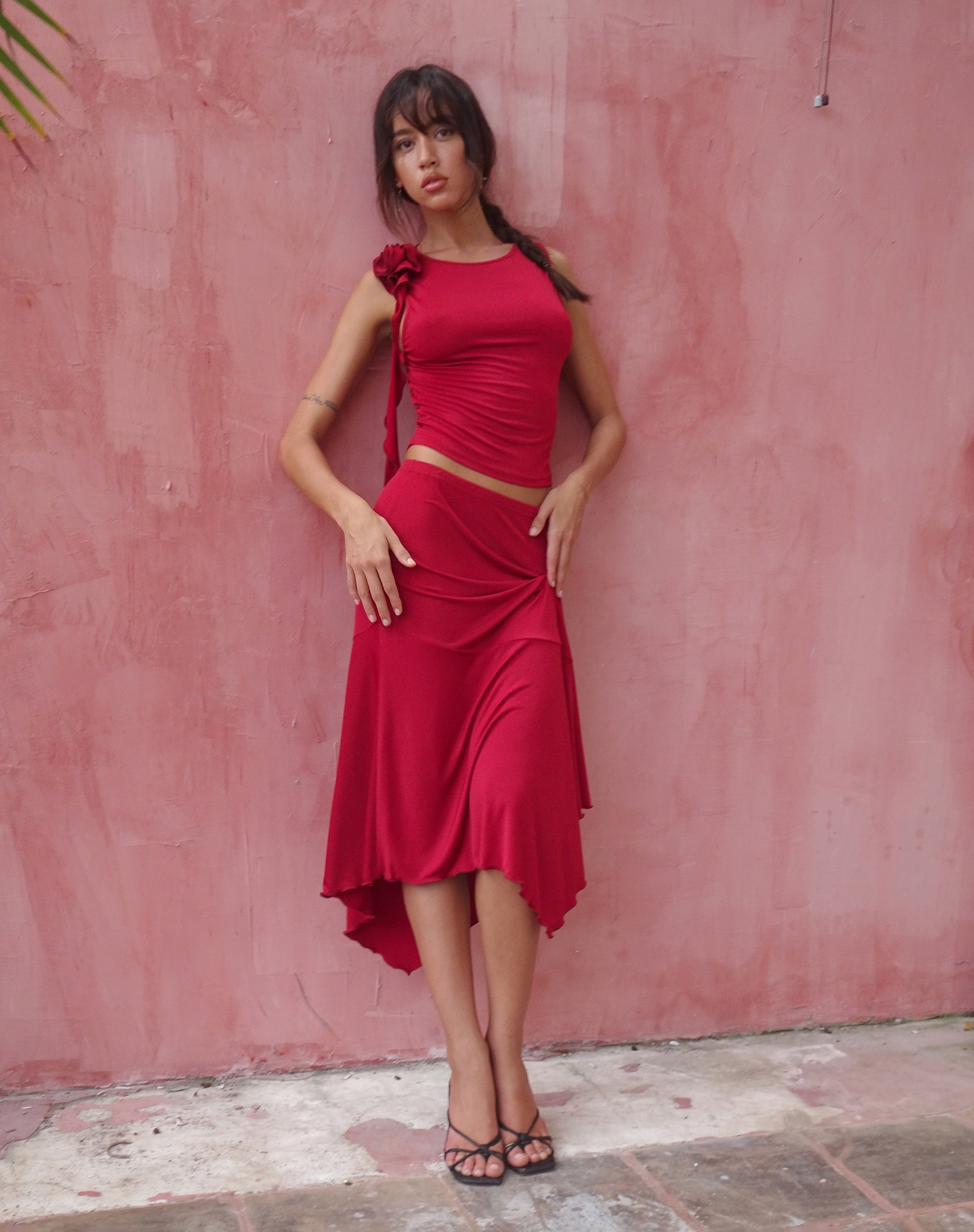 Imagen de Morena Rosette Top en Rojo