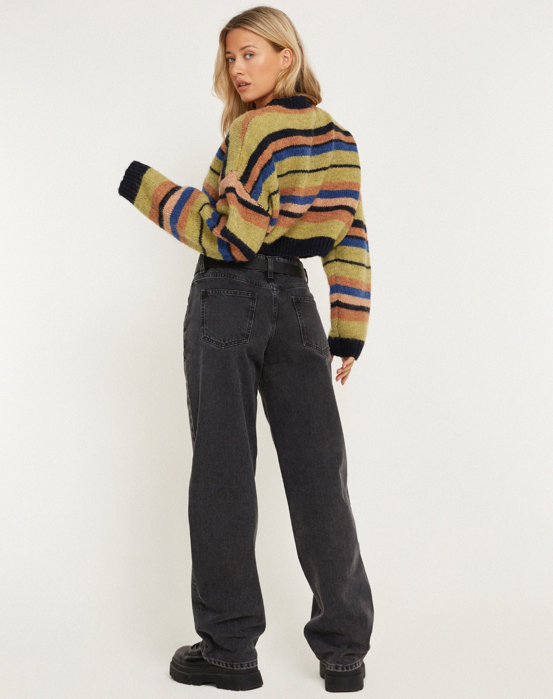 imagen de Munella Knitted Jumper in Mixed Stripe