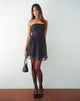 Imagen de Murni Bandeau Mini Dress in Polka Negro Chiffon