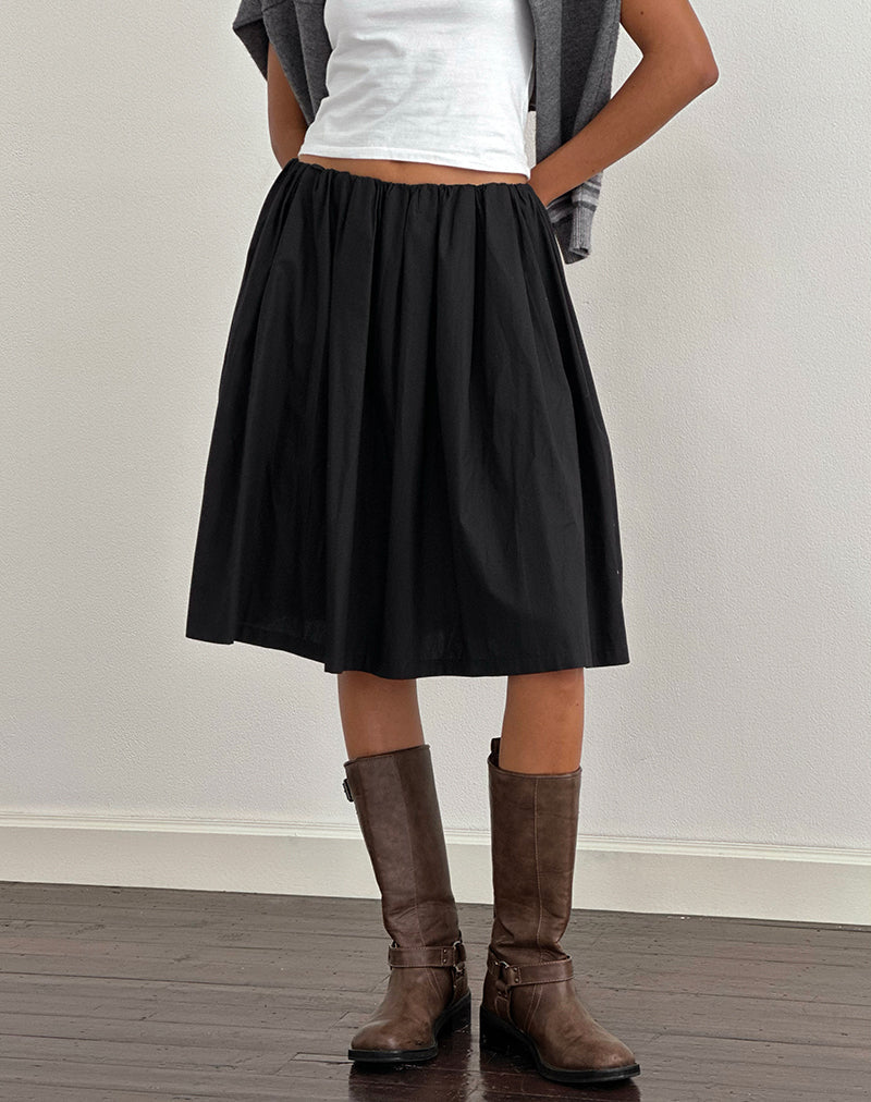 Falda Murphy hasta la rodilla en negro