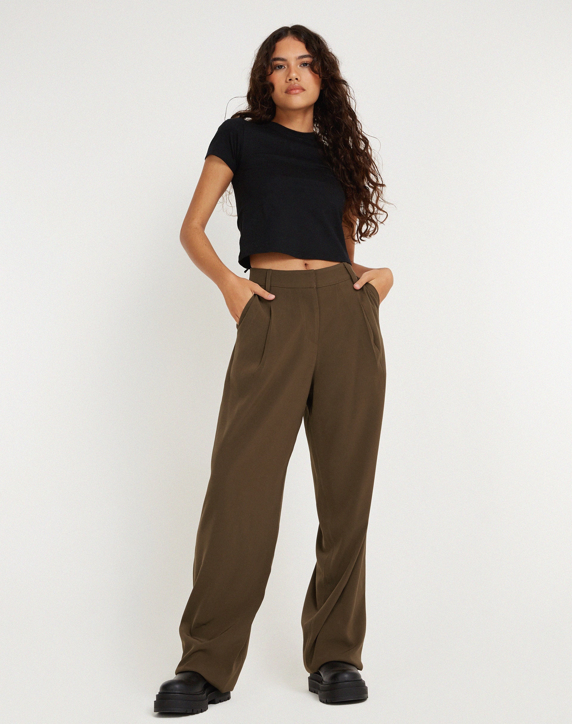 imagen de Sakaria Wide Leg Trouser en Trufa