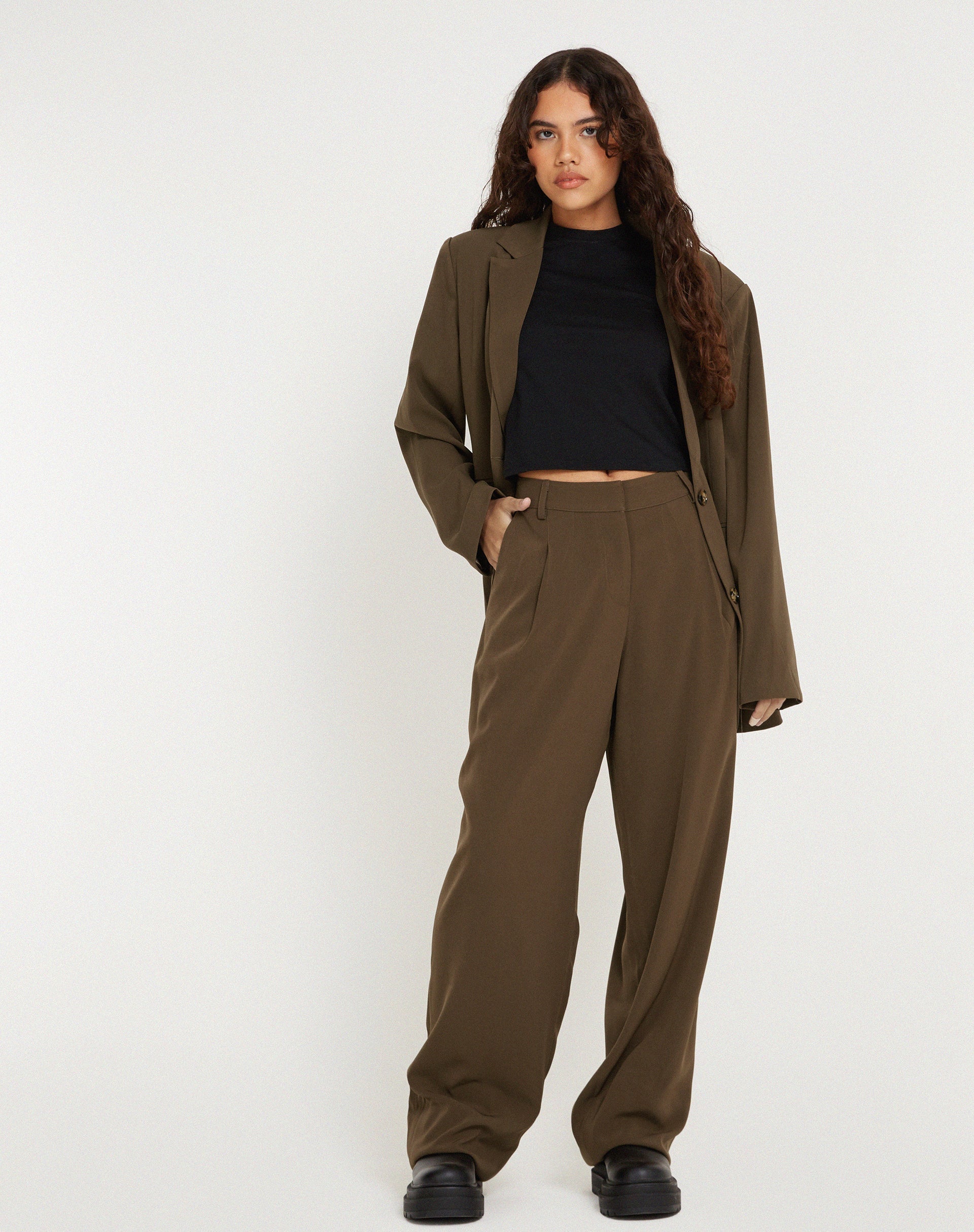 imagen de Sakaria Wide Leg Trouser en Trufa