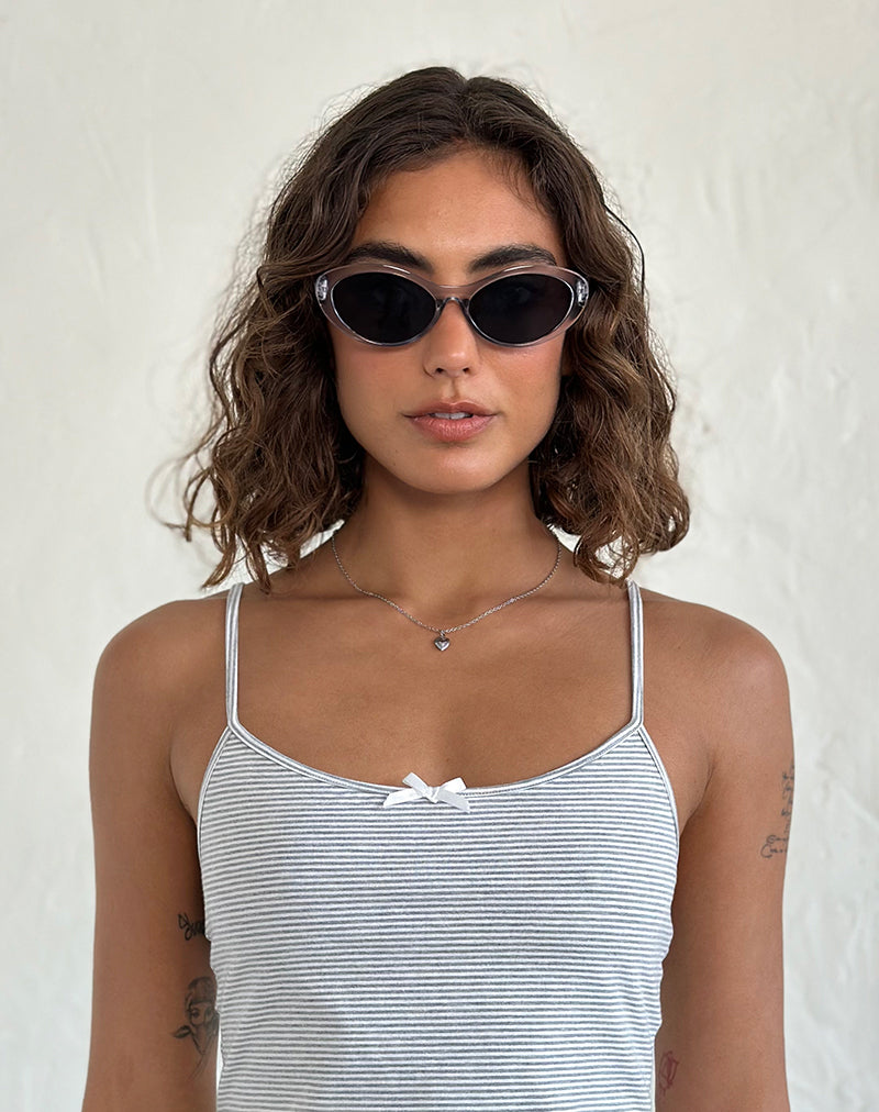 Imagen de las gafas de sol Mydas Oval en plata opaca