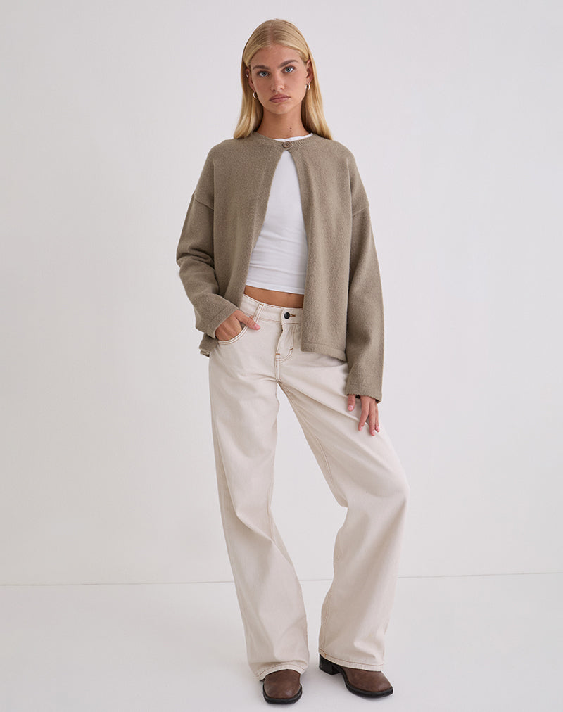 Imagen del cárdigan Maureen de color topo