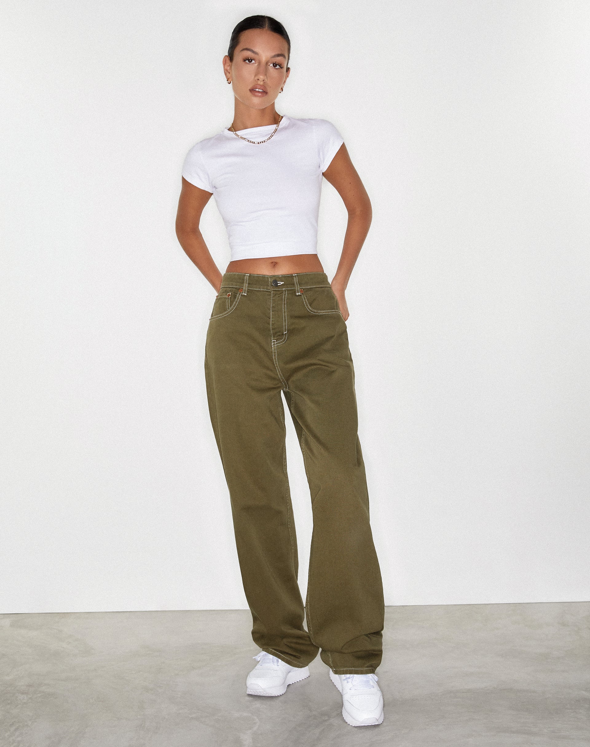 Imagen de Parallel Jeans en verde militar