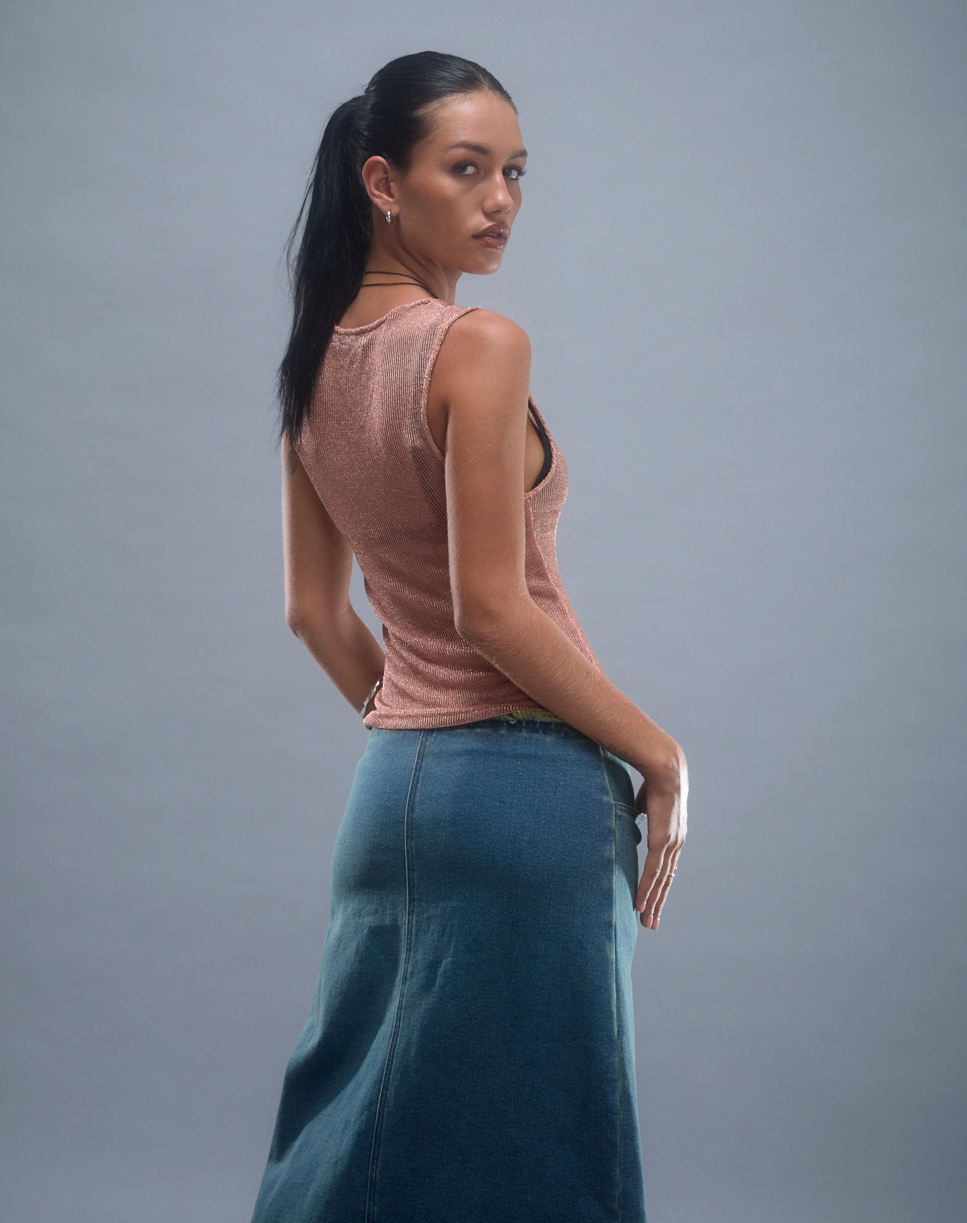Imagen de Cosima Tank Top en cadena de oro rosa