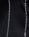  Crepé Negro Hotfix Diamante
