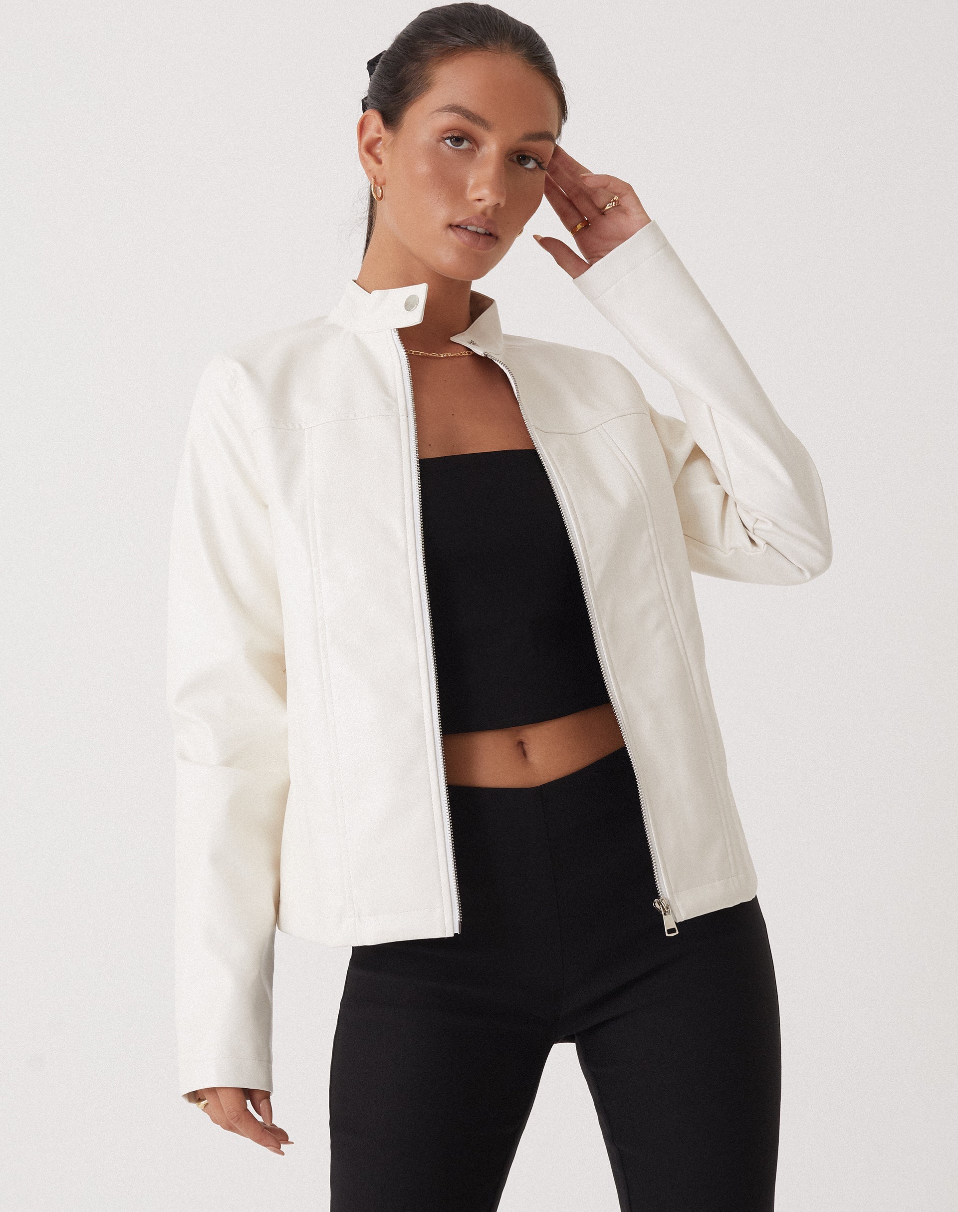 imagen de MOTEL X OLIVIA NEILL Chaqueta Olivia en PU Blanco