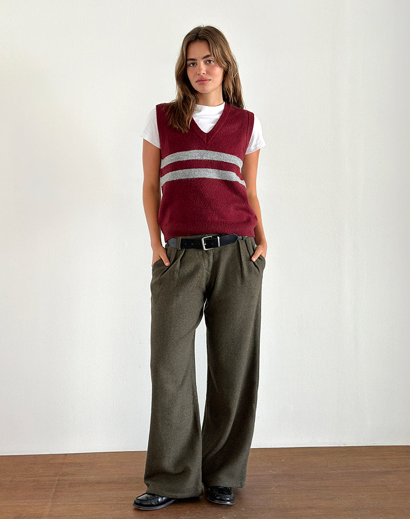 Imagen de Nailaka Tailored Trouser en Dark Taupe