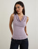Imagen de Nali Cowl Knot Top en Cupro Lavanda