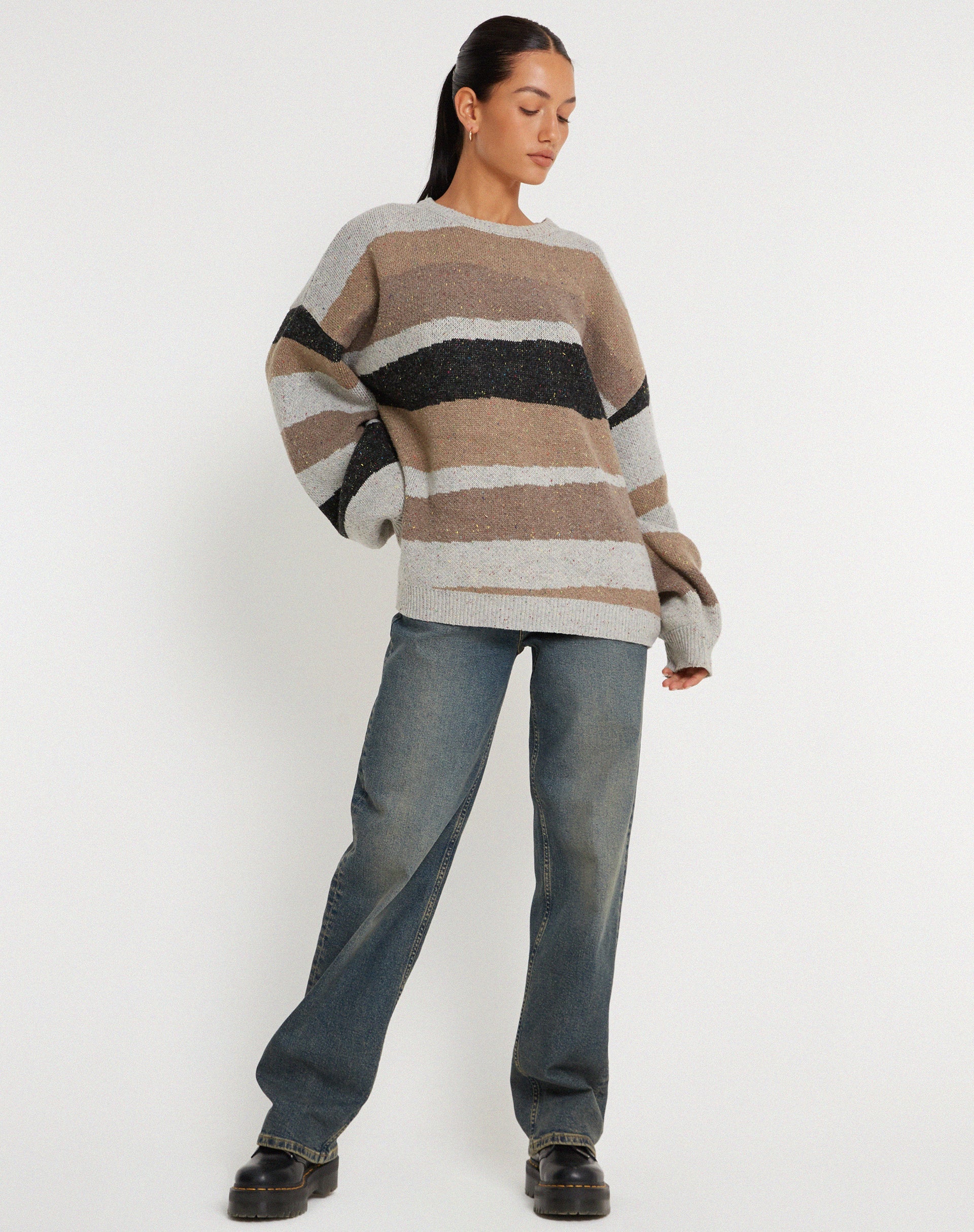 imagen de Namari Jumper en gris abstracto y tostado