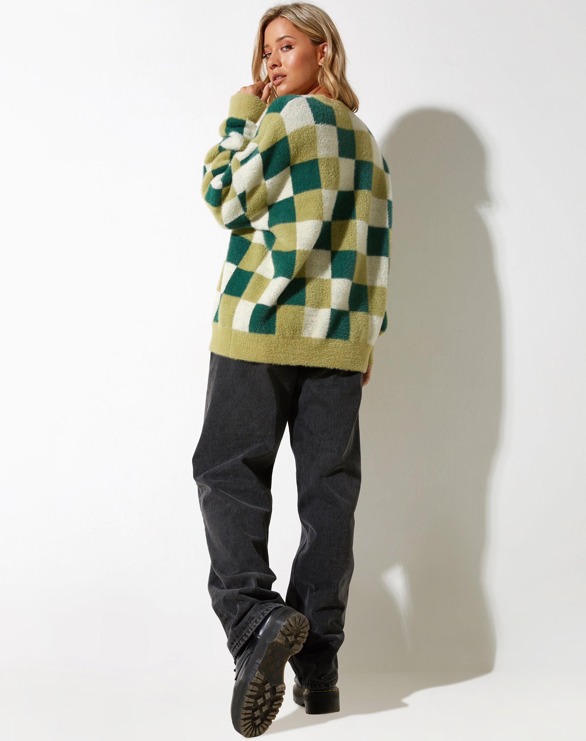imagen de Namari Jumper en Checker Green Cream