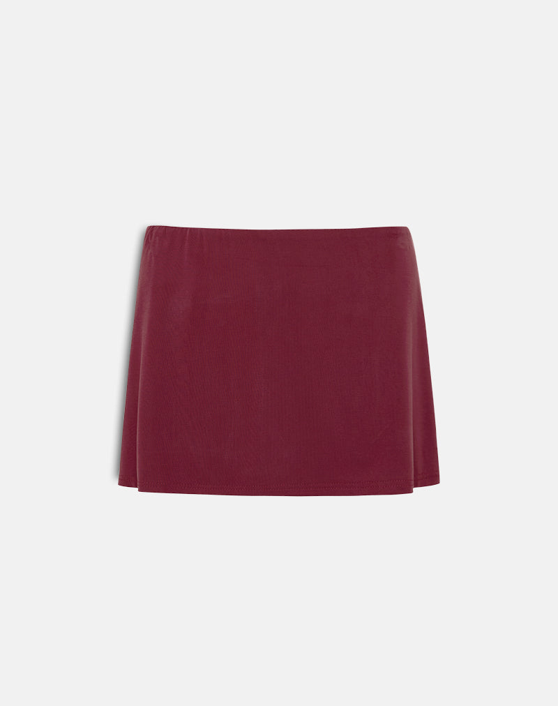 Imagen de Namya Mini Skort en Cupro Borgoña