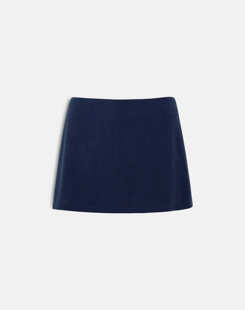 Imagen de Namya Mini Skort en Cupro Azul marino