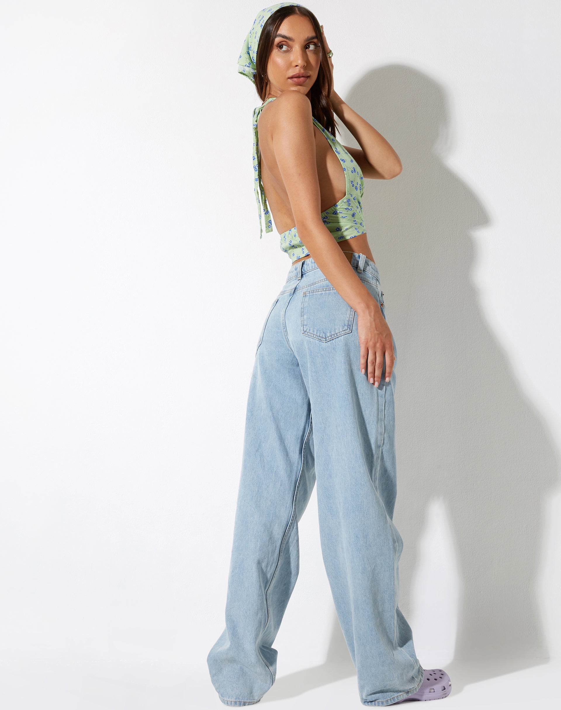 imagen de Nanda Crop Top en Lime Floral