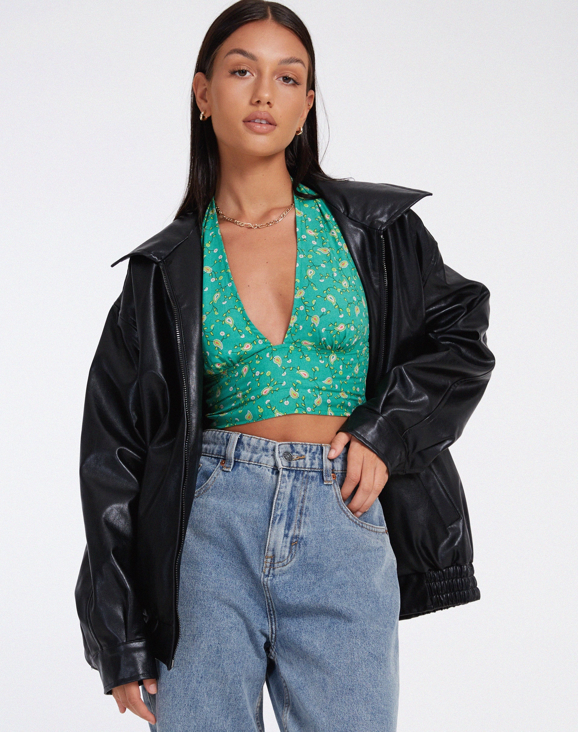 Imagen de Nanda Crop Top en Paisley Fun Verde