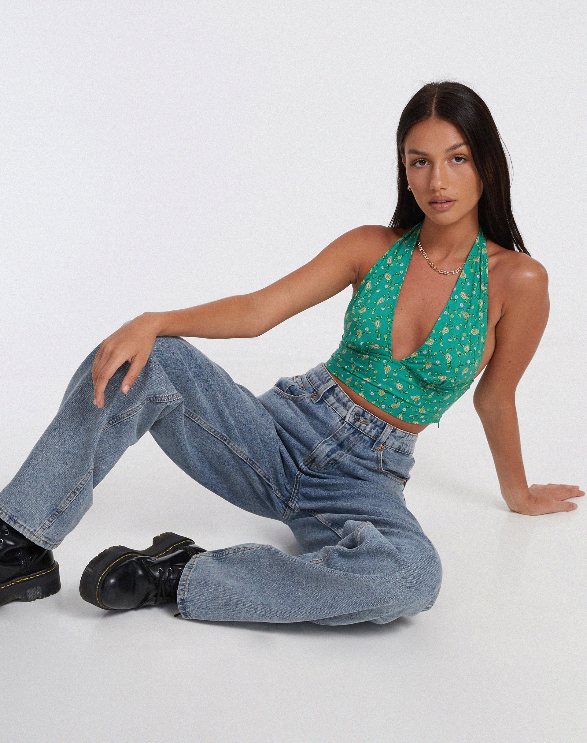 Imagen de Nanda Crop Top en Paisley Fun Verde