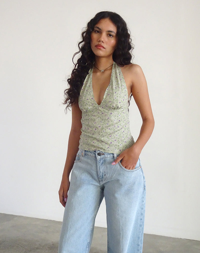 Top Nandu Cuello Haltern en Parma Violeta