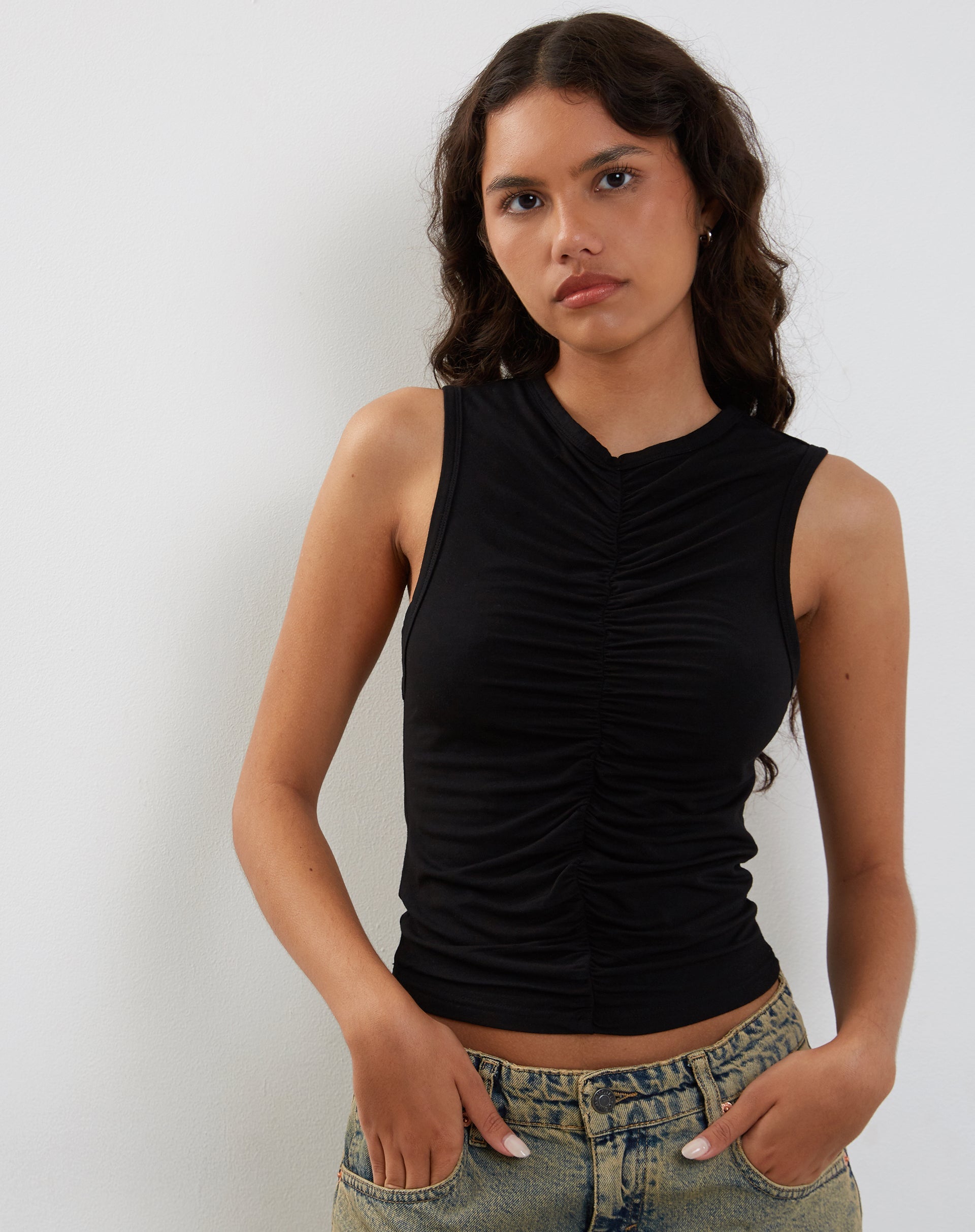 Imagen de Naoko Top Acanalado Negro