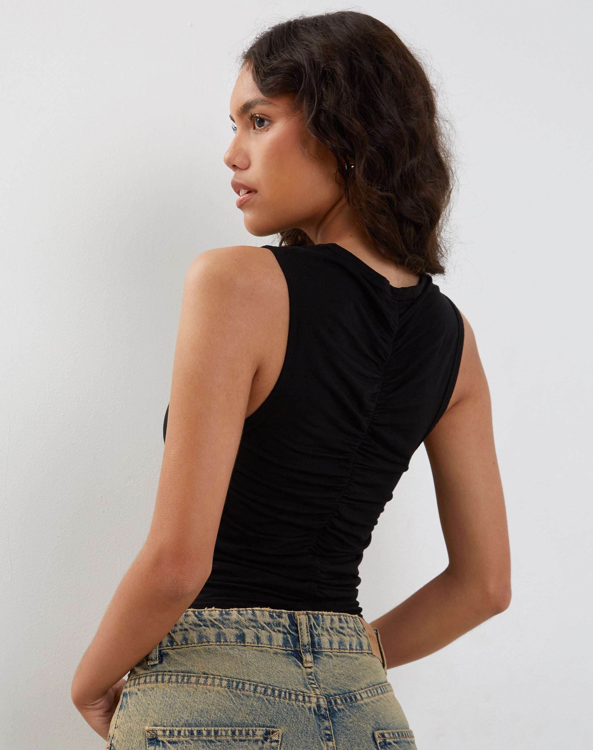 Imagen de Naoko Top Acanalado Negro