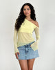 imagen de Narcissa Asymmetric Top in Mesh Lemon