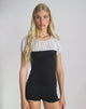 Imagen de Naria Top de gasa Blanco Basic Polka Negro