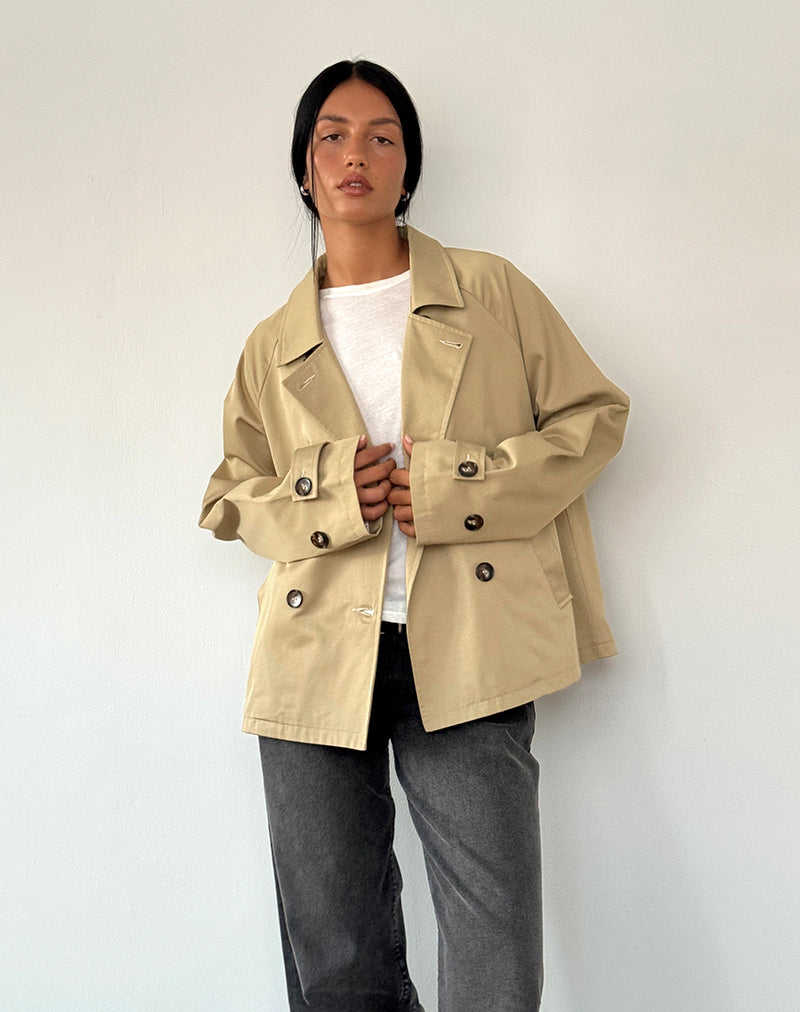 Chaqueta Narto Boxy Trench en color tostado