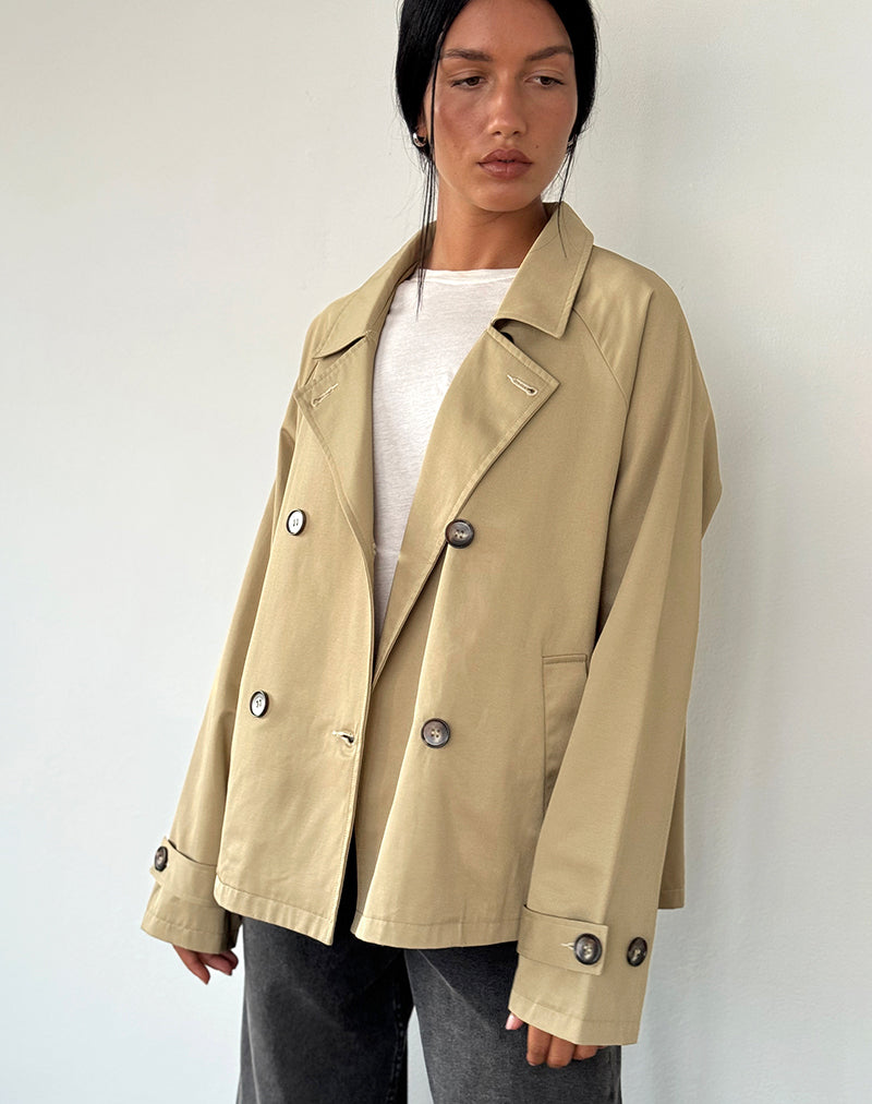 Chaqueta Narto Boxy Trench en color tostado