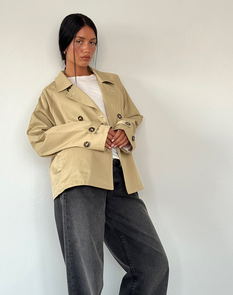 Imagen de Narto Boxy Trench Jacket en Tan