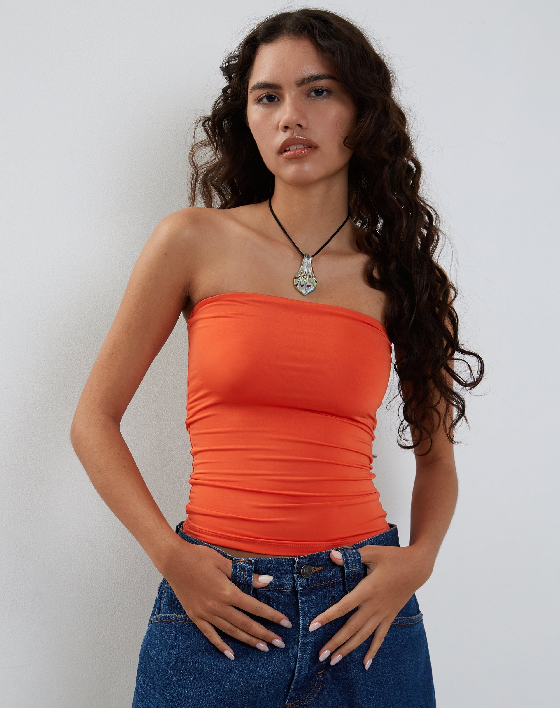 Imagen de Neave Slinky Bandeau Top en Naranja
