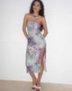 Imagen de Nehwa Bandeau Mesh Midi Dress in Abstract Scrapbook