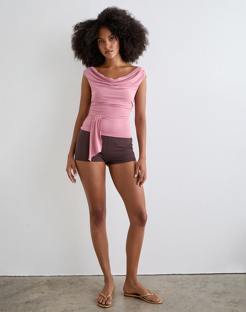 Imagen de Neida Drape Top en Cupro Rosa