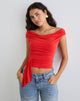 Imagen de Neida Drape Top en Cupro Rojo