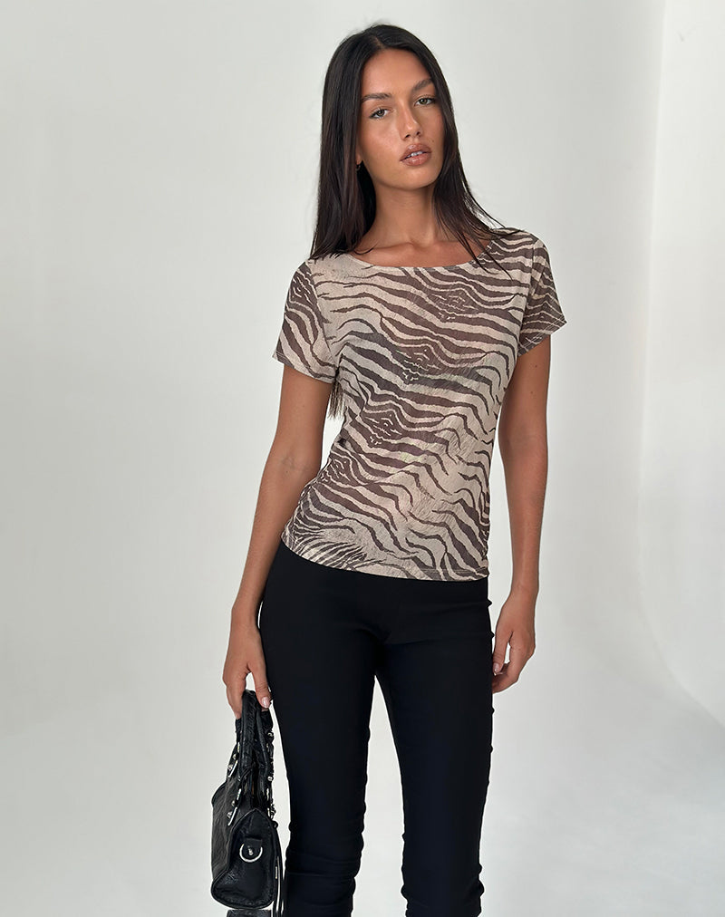 Imagen de Neko Top de malla Wild Animal Neutral