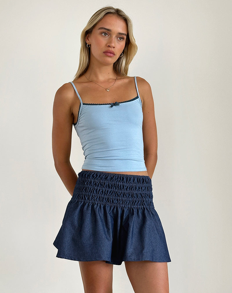 Imagen de Nelesi Minifalda en Denim Chambray Indigo